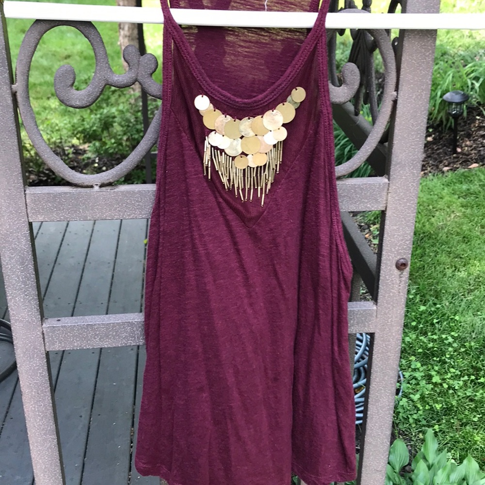 tank with beaded detailing